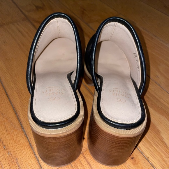 Oasis Society Ava Platform clogs black size 8 - Picture 2 of 5